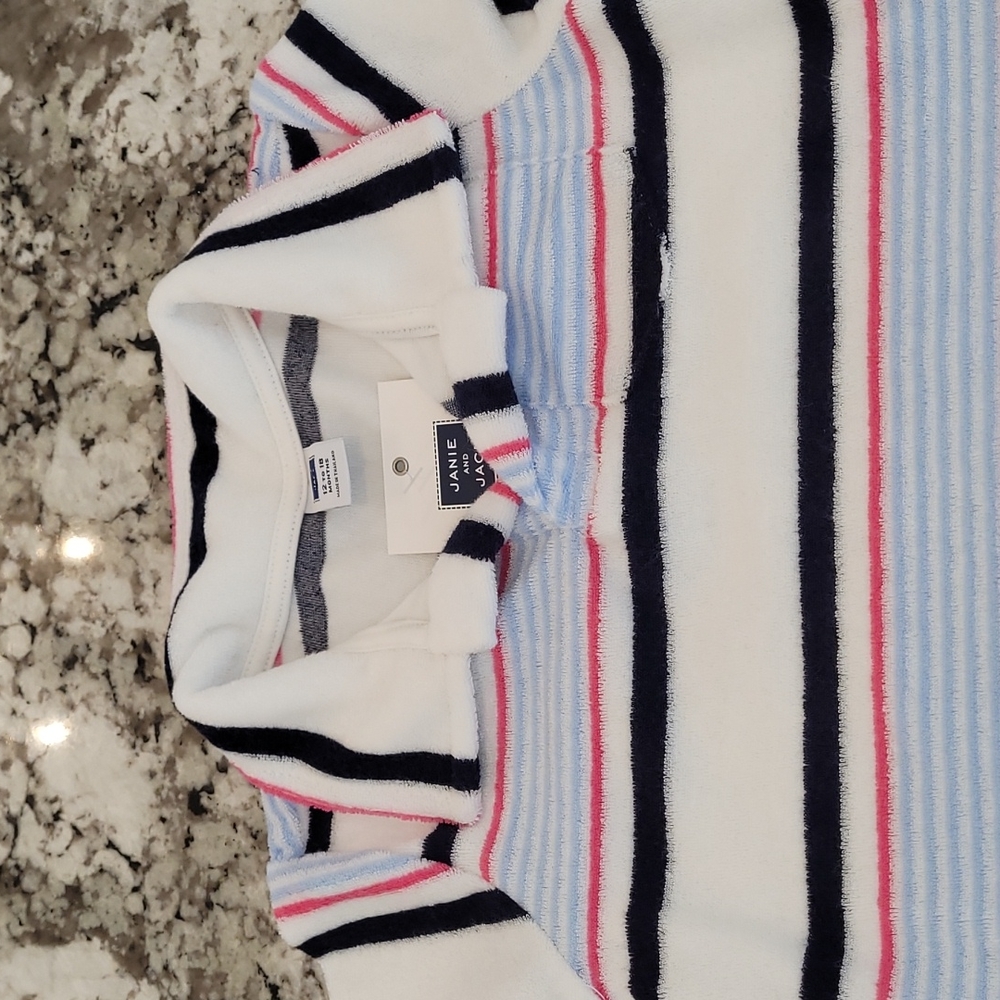 NWT Janie and Jack boys shirt. Terry Cloth . SIZE 12 - 18 M